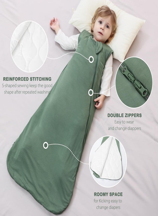 Mosebears Unisex Rayon Made from Bamboo Sleep Sack with 2-Way Zipper,2.5 Tog Baby Winter Sleep Sack (Dark Green,6-18 Months) - Image 5